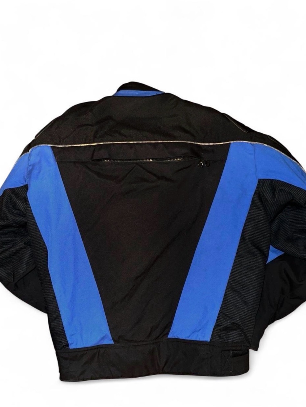 Men's Black and Blue Performance Riding Jacket - Picture 7 of 7